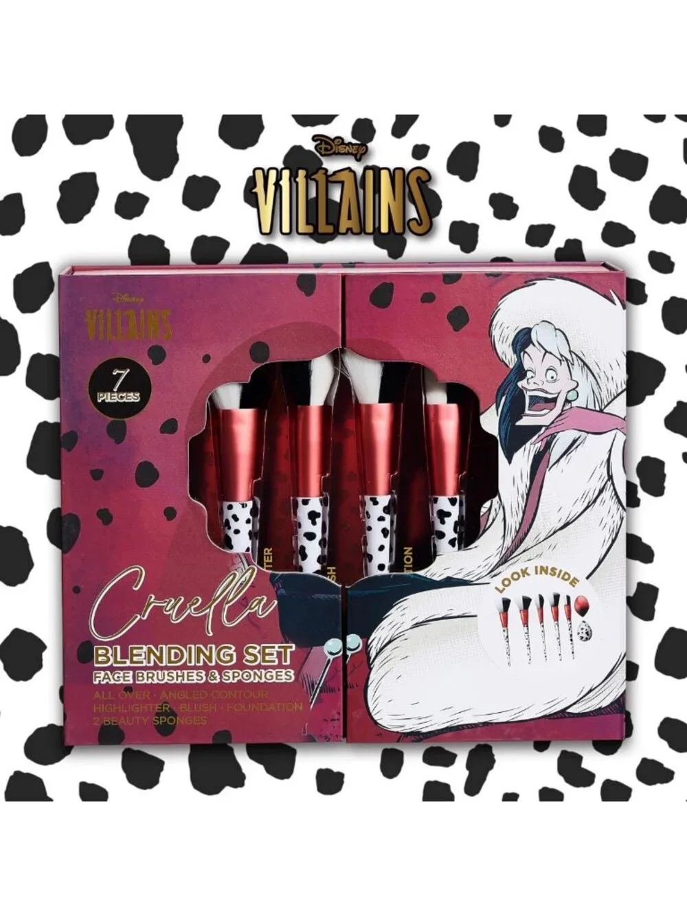 7PC Premium Makeup Brush & Blender Set - All-over, Highlighter, Concealer
